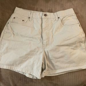 Women’s white high waisted jean shorts-size 12